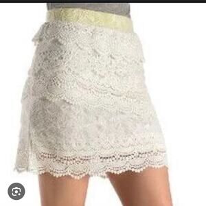 Miss Me White Lace Tiered Layered Skirt Mini Western Concert Rodeo